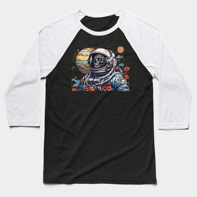 Astro Zombie Lost in Space Baseball T-Shirt by Elijah101